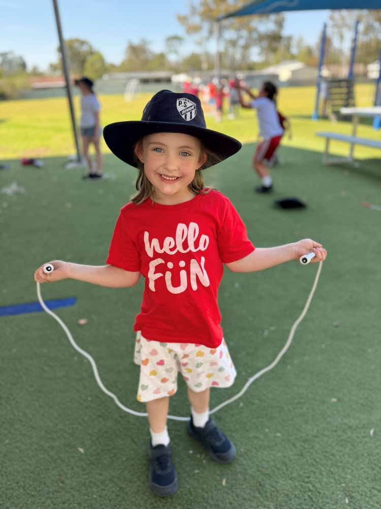 student skipping in jump rope for heart celebrations